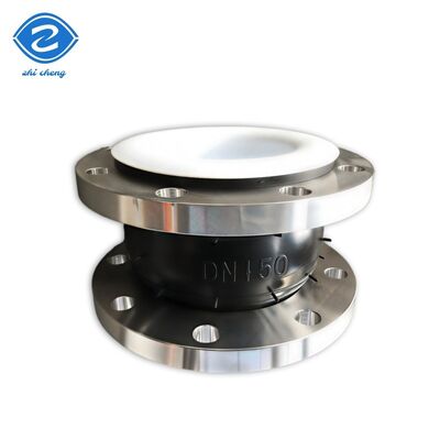 कम रखरखाव और पाइपिन में आंदोलन के अवशोषण के लिए विकसित पंप वाल्व में और बाहर 304 स्टेनलेस स्टील अस्तर पीटीएफई लचीला युग्मन